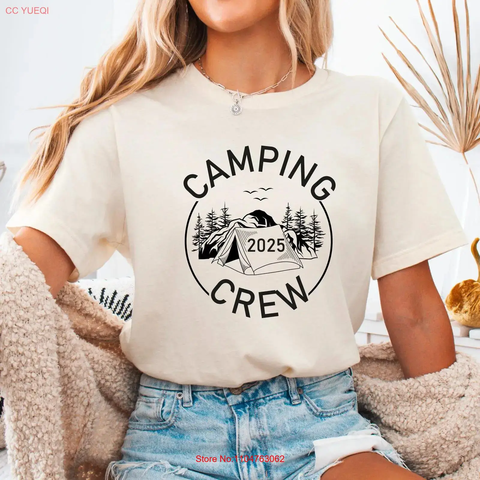 Outdoor Adventure Group - Camping Crew 2025 T-shirt voor gezinstrip,