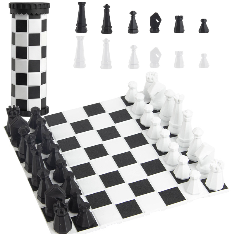 Outdoor Adventure Games - 2-in-1 draagbare schaakspelset Ouder-kind interactief creatief