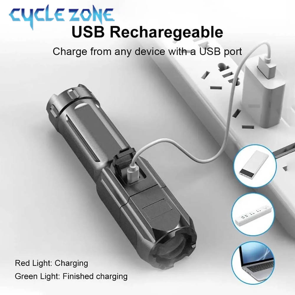Draagbare LED-zaklamp, USB-opl - Outdoor Adventure Zone recensie en prijs
